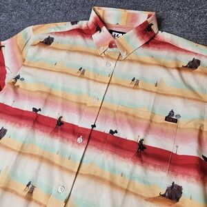 Rsvlts X Star Wars Mandalorian Layers Button Up Shirt Size Large Baby Yoda